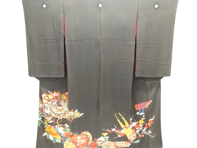 Japanese Kimono / Chirimen Kinsha Silk